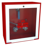 Cofre de superficie IPF-40 rojo / puerta acistalada blanca